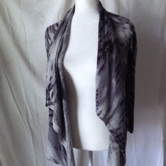 Cashmere Sweater/ Neiman Marcus / Open Cardigan/ Animal Print - Picture 3 of 5